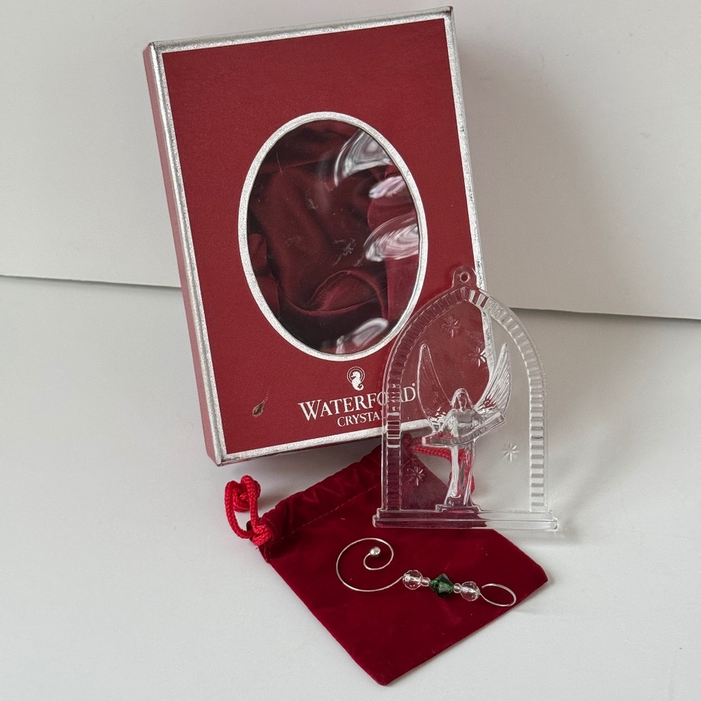 Waterford Crystal 2007 Christmas Ornament with Enhancer and Box - Nativity Angel